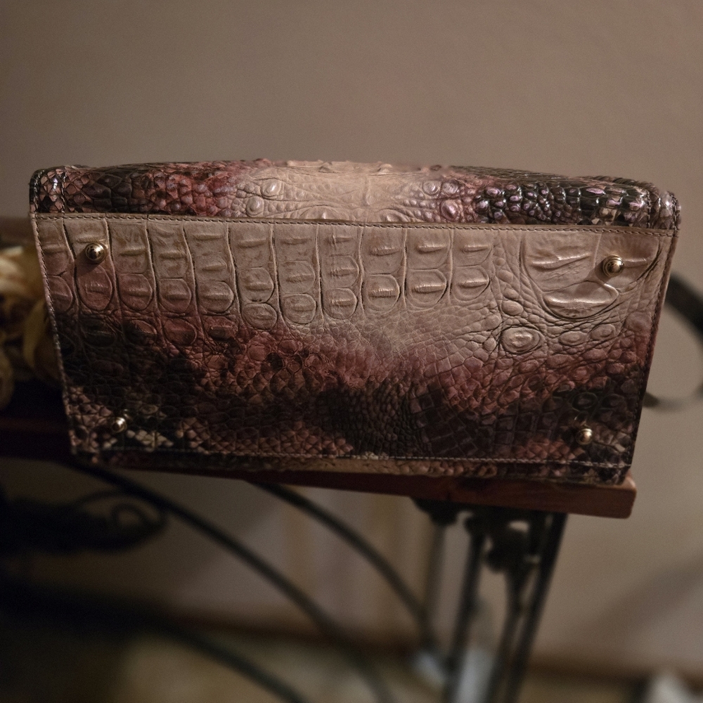 Brahmin Diamondback Ombre Satchel EUC, Sophisticated Bag - Picture 8 of 15